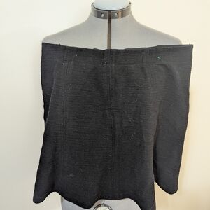 LOFT Black Ribbed Skirt